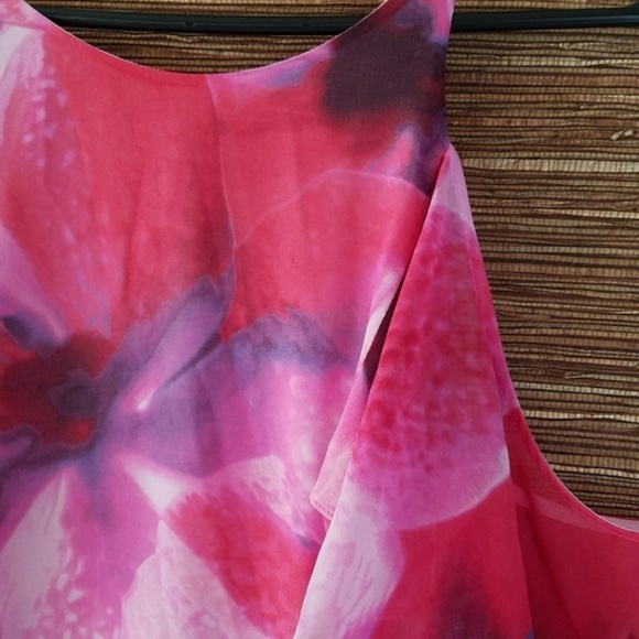 NWT Halston Cold Shoulder Dress Floral Print - Picture 7 of 8